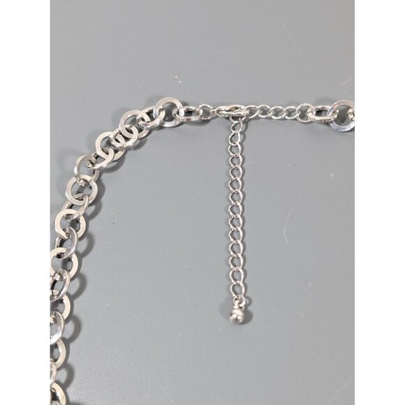 Bronze Tone Faceted Glass Bead Double Strand Round Chain Necklace 22" - Picture 6 of 7